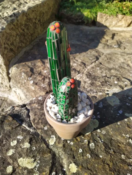3D mosaic | cactus | by Steinfugenzeit